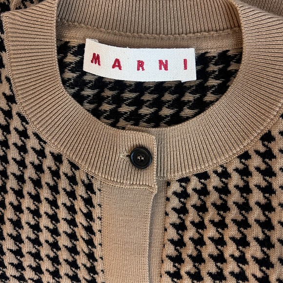 MARNI Houndstooth sculpted cardigan - Picture 8 of 8